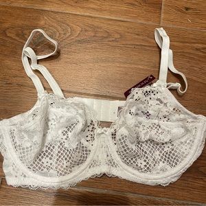 NWT adore me lace white bra size 36D
